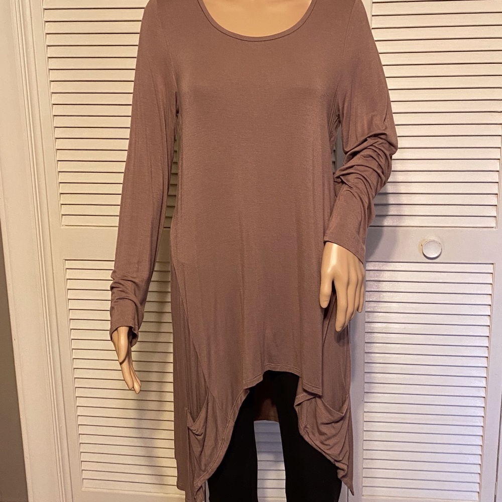 LOGO by Lori Goldstein Dusty Mauve Tunic Med/Large
